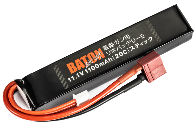 Gunsmith BATON / 電動ガン用リポバッテリー 11.1v1100mAh [ 40C - 20C 