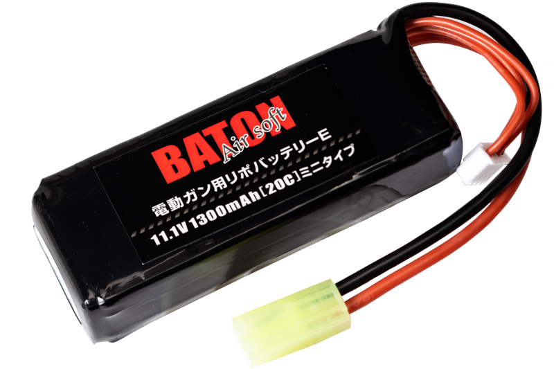 Gunsmith BATON / 電動ガン用リポバッテリー 11.1v1300mAh [ 40C - 20C